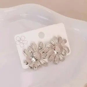 Steel Color Earrings 015 / 18k