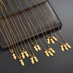 Wholesale Jewelry Cute Simple Style Cartoon Character 304 Stainless Steel Plating Pendant Necklace Cable Chain
