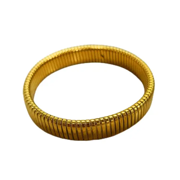 Wholesale PVD Coated Real Gold Plated Geometric 304 Stainless Steel Classic Style Waterproof Non Tarnish Rings