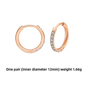 Rose Gold/pair 2.0*12mm / Stainless Steel/Pair