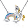 oly-1107e20011c7b7ace8cc2fdffc25cadd Wholesale Ballerina Girl Unicorn Rainbow Mermaid Pendant Sweater Necklace