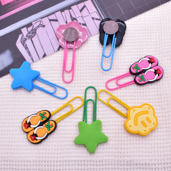Wholesale Random 50pcs Summer Clouds and Stars Slippers Paper Clips Bookmarks