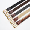 oly-1114b522490dd14e75a4b6c463bbc809 Wholesale Men's Cowhide Woven Belt Simple Fashion Business Needle Buckle Non-rous Artistic Retro Genuine Leather Belt Men's