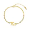 Wholesale Jewelry Elegant Classical Lady Letter Heart Shape Titanium Steel Anklet