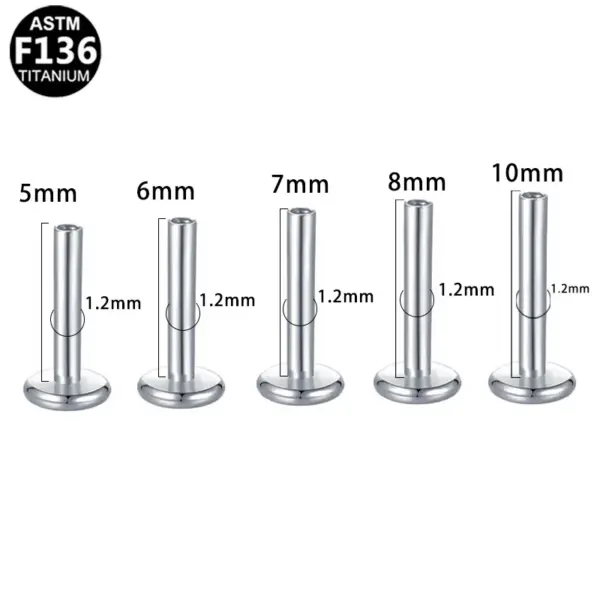 1 Piece Lip Rings Simple Style Classic Style Geometric Pure Titanium Titanium Alloy Polishing Plating 14K Gold Plated White Gold Plated Lip Rings Ear Cartilage Rings & Studs