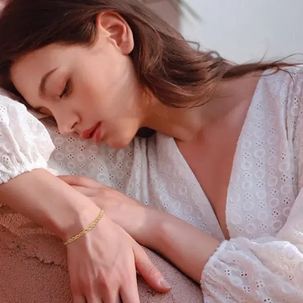 Wholesale Fashion Twist 201 Stainless Steel Stainless Steel Bracelets In Bulk