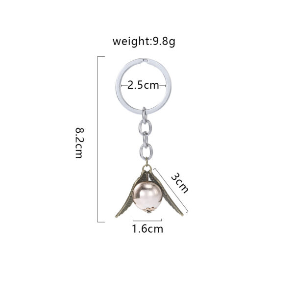 Wholesale European and American Cross-Border Hot Selling Fashion Deathly Saints Golden Snitch Keychain Fashion Alloy Car Key Chain Pendant