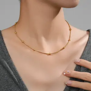 Single Layer Ball Bead Chain (Gold)