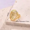 Wholesale Jewelry Vacation Modern Style Virgin Mary Heart Shape Jesus Copper Zircon 18K Gold Plated Polishing Plating Inlay Rings