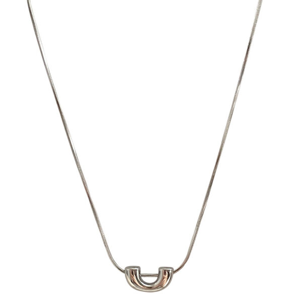 Wholesale European and American Simple U-shaped Pendant Necklace Women's Niche Light Luxury Ins Hip-hop Titanium Steel Accessories Color-free Distinctive Clavicle Chain