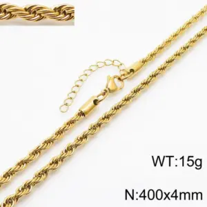 4mm Gold Necklace Kn235885-Z