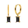 Fashion Geometric Plating Metal Artificial Gemstones Earrings