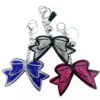 Wholesale 4pcs Cartoon Gift Cute Diamond Bow Keychain