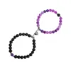 Wholesale Fashion Heart Shape Agate Beaded Bracelets 1 Set