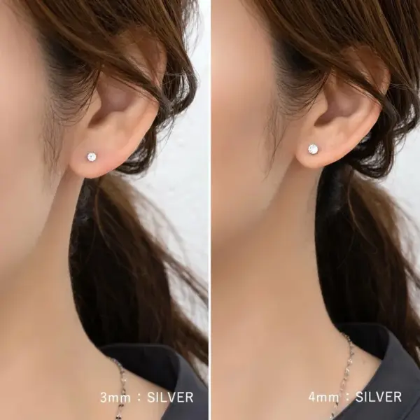 316L Stainless Steel Zircon Geometric Waterproof Non Tarnish Surgical Steel Basic Modern Style Classic Style Ear Studs For Women's