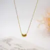 Ferroalloy Round Vacuum Plating Real Gold Plated Casual Simple Style Classic Style Waterproof Non Tarnish Beaded Cable Chain Gold Necklace