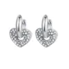 Fashion Heart Shape Copper Drop Earrings Gold Plated Zircon Copper Earrings