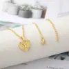 Wholesale PVD Coated Real Gold Plated Letter Stainless Steel Copper Simple Style Waterproof Non Tarnish 304 Stainless Steel Lobster Trigger Clasp Closure Pendant Necklace