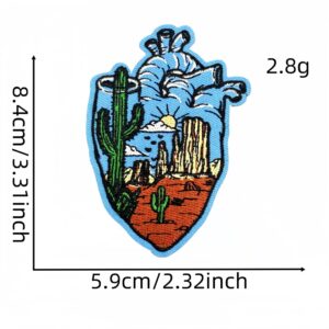 Colorful landscape skull cloth sticker 7#