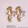 1 Pair Hip-Hop Novelty Classic Style Water Droplets 304 Stainless Steel Imitation Gold Electroplating Drop Earrings