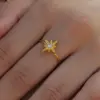 Wholesale Jewelry IG Style Casual Star 304 Stainless Steel Zircon PVD Coated Plating Inlay Open Rings