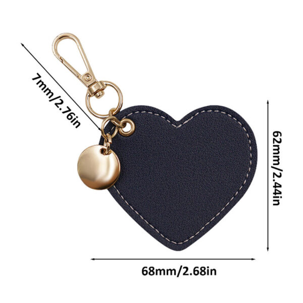 Wholesale Small Fresh PU Leather Heart-shaped Keychain Women's Coin Purse Leather Love Pendant Keychain Car Pendant