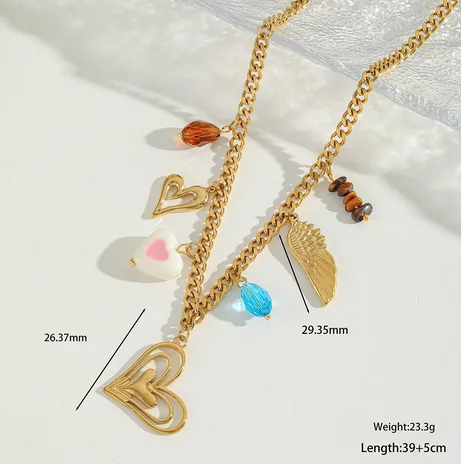 Wholesale Ion Plating (IP) 18K Gold Plated Sun Heart Shape 304 Stainless Steel Casual Elegant Cute Bracelets Necklace