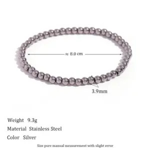 Silver / One Size / 3.9mm