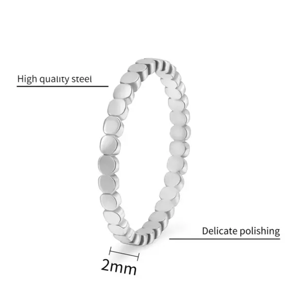 Wholesale Ion Plating (IP) Real Gold Plated 18K Gold Solid Color 304 Stainless Steel Simple Style Waterproof Non Tarnish Rings