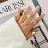 Wholesale Copper Simple Style Letter Open Rings