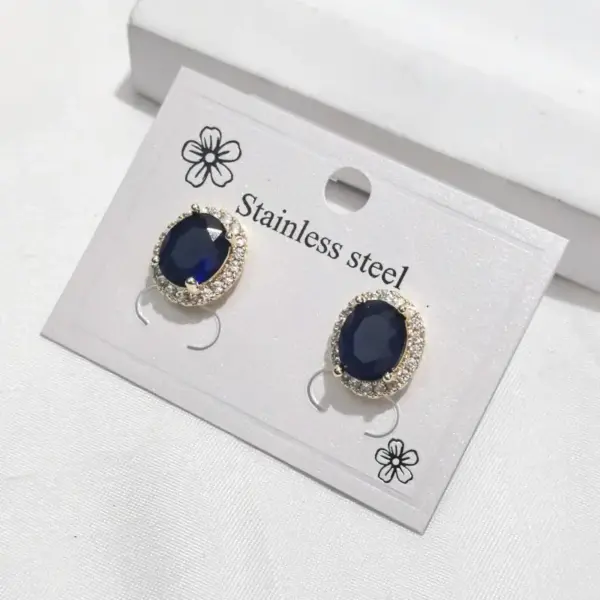 Wholesale Copper Crystal Inlaid Diamond High-end Earrings For Shopping And Banquets