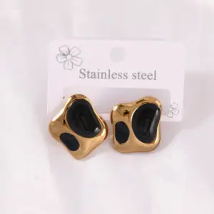 Geometric Square + Black / 18k