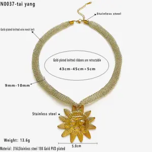 Gold Sun Necklace