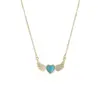 Wholesale Fashion Bow Knot 304 Stainless Steel Copper Inlay 18K Gold Plated White-Plated K Zircon Pendant Necklace