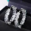 New Earrings Personality Style Single Row Zircon Copper Ear Buckle Wholesale