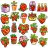 Wholesale Cute Cartoon Strawberry Embroider Cloth Patch Fruit Red Embroider Patch Accessories Clothing Accessories Computer Embroider Patch