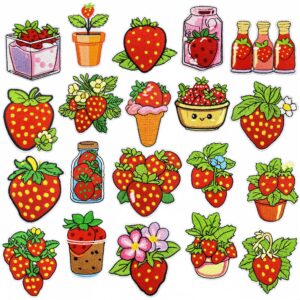 oly-11909ddc4dfc1151cd4598fd3dd8b2f9 Wholesale Cute Cartoon Strawberry Embroider Cloth Patch Fruit Red Embroider Patch Accessories Clothing Accessories Computer Embroider Patch
