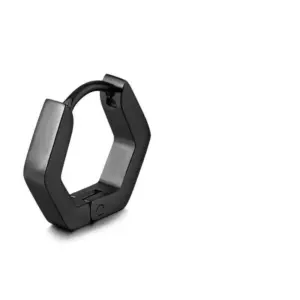 Hexagonal Ear Clip Black One