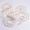 Wholesale 1 Pair Simple Style Circle Plating 304 Stainless Steel No Inlaid 18K Gold Plated Stainless Steel Earrings