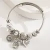 Wholesale Casual Elegant Classic Style Bear Butterfly 304 Stainless Steel Bangle In Bulk