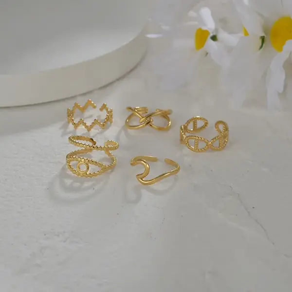 Wholesale PVD Coated Real Gold Plated 14K Gold Geometric 304 Stainless Steel Fashion Waterproof Non Tarnish