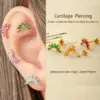 Wholesale 1 Piece 316 Stainless Steel Copper Ear Cartilage Rings & Studs C Shape Unisex