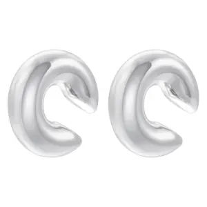 Ve1155 White Gold Color C- Shaped 1 Pair
