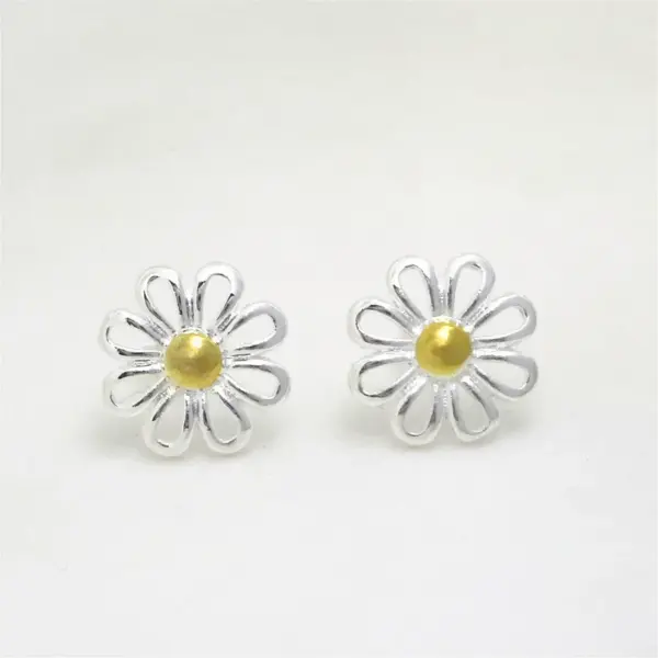 Wholesale 1 Pair Simple Style Chrysanthemum Plating Copper Ear Studs
