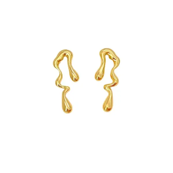 Elegant Bohemian Style Stainless Steel Earrings Luxury Feelings French Vintage 18K Studs Floral Print Heart Shape Butterfly Knot