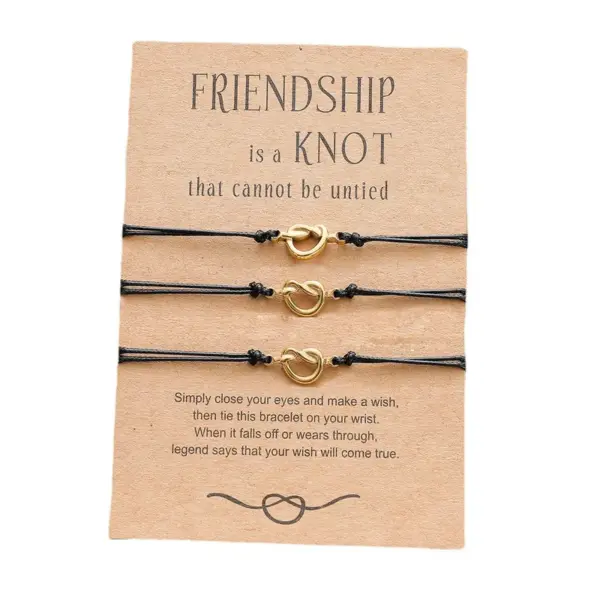Wholesale New Knot Card Necklace Stainless Steel Fine Throwing 18k Real Gold Knotted Pendant Clavicle Chain