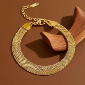 S0185-Net Chain-Bracelet- Gold