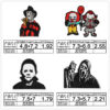 Wholesale Horror doll embroidery cloth stickers bag decoration patch stickers Halloween Kid decoration subsidy computer embroidery Zhang Zi