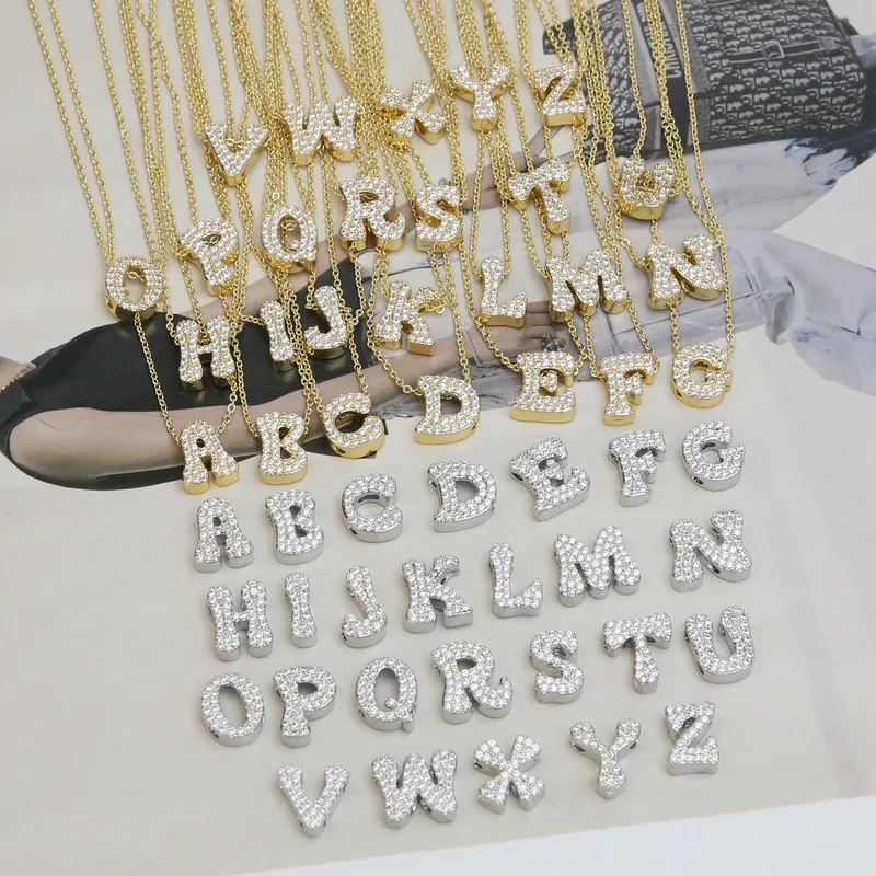 Wholesale Copper Brass Simple Style Letter Pendant Necklace