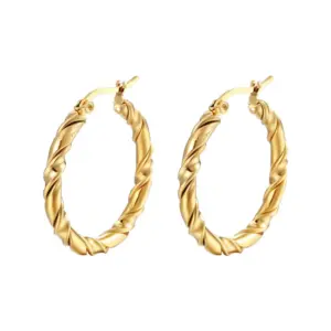 1 Twisted Earrings / Gold